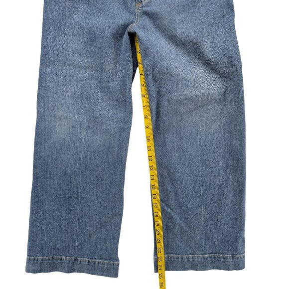 Pilcro Skipper Wide Leg Jeans Womens Blue High Rise Denim Size 28 - Picture 9 of 10